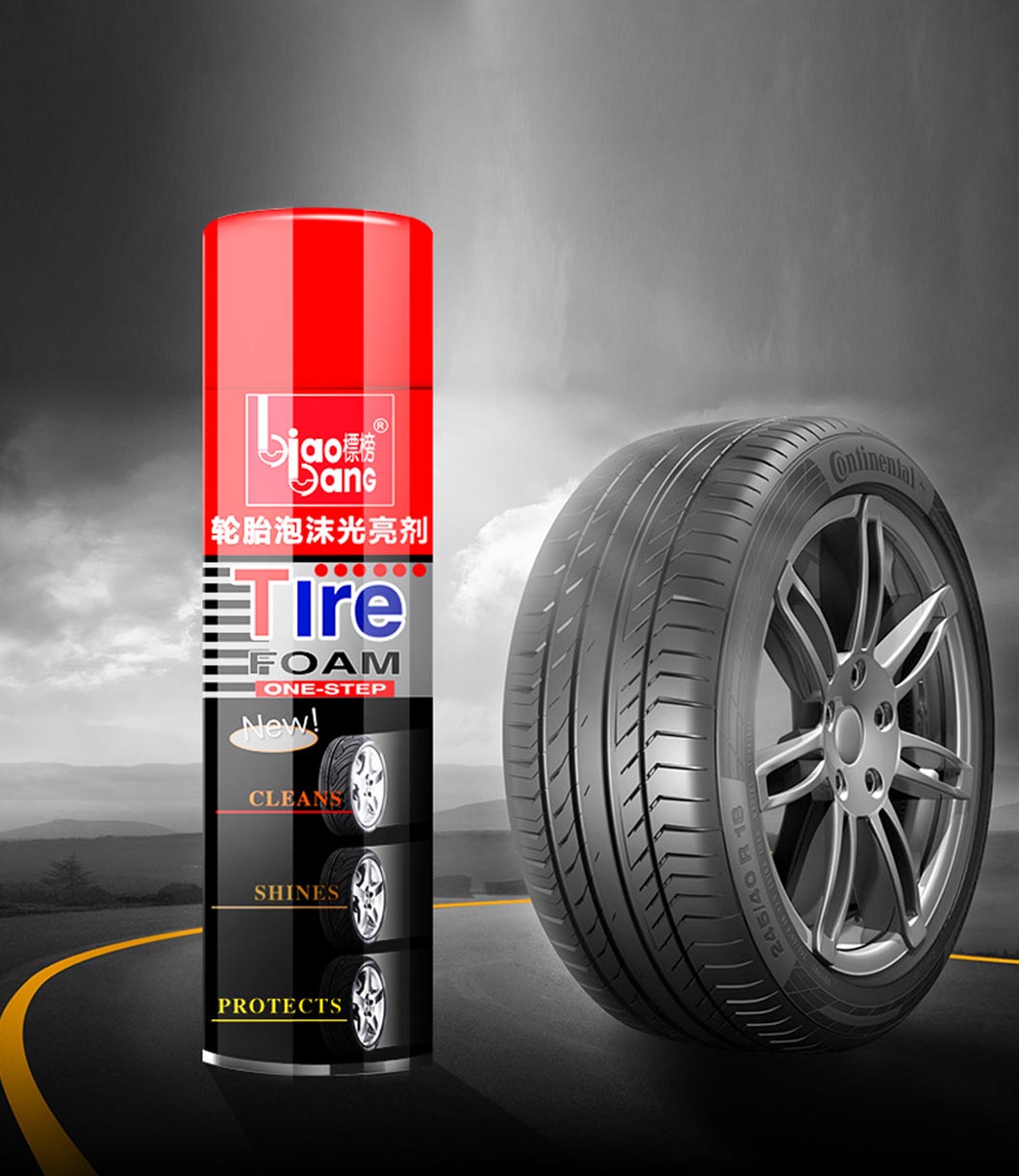 Car tyre foam and shine cleaner